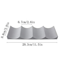 Gurxi Espositore per Champagne in Stile Europeo Portabottiglie Antiscivolo in Stile Europeo Portabottiglie Porta Vino Plastica per Cucina Controsoffitto Dispensa Frigo (Grigio)
