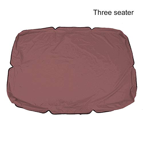 ZXD Dondolo Coperti da Giardino Sostituzione Canopy 2-3 Posti, Poliestere Resistente Ai Raggi UV Water Blocking Parasole for Esterni (Color : Brown, Size : 190 * 132 * 15cm)