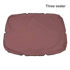 ZXD Dondolo Coperti da Giardino Sostituzione Canopy 2-3 Posti, Poliestere Resistente Ai Raggi UV Water Blocking Parasole for Esterni (Color : Brown, Size : 190 * 132 * 15cm)