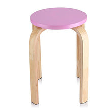 Sgabello impilabile in Legno, Sedia da Doccia Bagno stool Sgabello per camera casa, 40 x 45.5cm (rosa)
