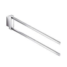 INDA - Accessori Bagno, Serie Divo, Portasalviette Doppio a Snodo in Ottone Cromato, Dimensioni Porta Asciugamano 39 x 2 x 8 cm