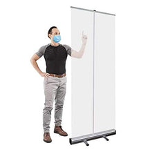 Schermo di Protezione da Starnuti Trasparente, Banner Roll Up Trasparente Portatile per Scuole/Uffici/Palestra/Barbiere, 80 X 200 cm （31,5 X 78,7 Pollici）