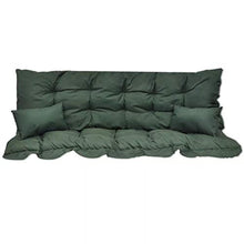 Goliraya Cuscini per Dondolo in Tessuto Verde/Bianco Crema,Cuscino Grande,Cuscini Divano,Cuscino per Panca,Cuscini Pallet,Cuscino Panca,Cuscini da Esterno,Cuscini da Giardino 180x50x12 cm