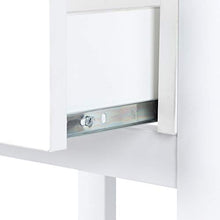 Cikonielf Comodino bianco per camera da letto, comodino divano con cassetto e ripiano, stile elegante per casa, soggiorno, 30 x 40 x 60 cm