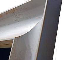 MO.WA Specchio muro o da terra figura intera legno bianco shabby chic. Misura esterna cm. 90x190. Made in Italy.