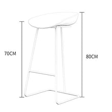 Sgabelli da bar in metallo Il sedile in plastica PP incontra i fianchi umani Sgabello per il tempo libero Hotel Home Sedia da pranzo Sgabello alto Sedia da bancone semplice per caffetteria A + (Colore