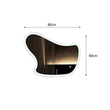 Specchio da Bagno a LED a Parete a Specchio a Specchio Design Poligonale HD Specchio Argento Touch Control Smart Anti-Fog Specchio da Trucco a LED