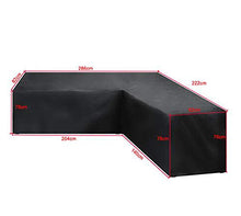 LJWLZFVT Fodera for Divano Patio, Fodera for Mobile Componibile for Esterni, Copridivano da Giardino286x222x78x82cm Copertura Mobili Impermeabile-Nero 286x222x82cm