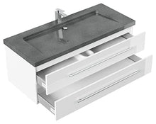 Set da bagno Damo 130 2 parti incl. granito G654 1 foro in bianco lucido