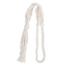 Portabottiglie per vino Borsa per appendere bottiglie in corda di cotone lavorata a mano stile bohemien(Beige)