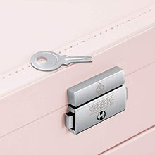 Maverton scatola portagioie con stampa - con specchio - cofanetto portagioielli personalizzabile - in similpelle - rosa - 16x16x11cm - idea regalo lei - sogno