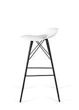 TENZO 3390 – 801 Tori – Set di 2 sgabelli da Bar Plastica/Polipropilene/Acciaio Bianco/Nero 45 x 45 x 79 cm