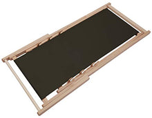 Kubi Sport - Sedia a sdraio da giardino pieghevole, in legno di faggio, colore: nero