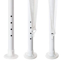 Aktive 53993 - Gazebo Pieghevole 300x600x260 cm con Tubi in Acciaio - Colore Bianco