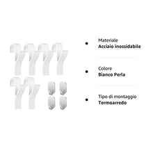 Gancio Rotondo per Termosifone - 6 pezzi di Appendini per Termoarredo (Bianco), 4 pezzi di Ganci Adesivi per Asciugamani in Acciaio Inossidabile - Riordina Il Tuo Bagno Handy Picks (6+4, Bianco Perla)