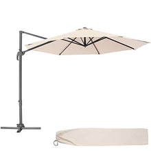 TecTake 800684 - Ombrellone da Giardino, Palo Alluminio, Manovella, Protezione UV 50+, 6 Gradi d'inclinazione Regolabili, Ø 300 cm - Diversi Colori (Beige | No. 403133)
