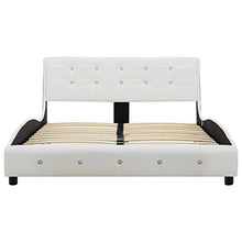 SKM Letto e Materasso MemoryFoam Bianco in Similpelle 120x200cm