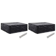 Lechnical Pratico Set di 2 Fodere per mobili da Giardino, Fodera per mobili da Giardino in polietilene Nero, Set 2 Pezzi 250 x 210 x 90 cm (Lunghezza x Larghezza x Altezza) -con 8 Fori