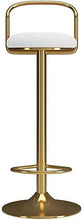WANGFENG Sgabelli Sgabello da Bar Sedia 65-80 Cm Poggiapiedi E Schienale in Ferro Dorato Sedia da Pranzo con Sedile Girevole Regolabile in Altezza per Cucina Pub Cafe, Max. Carico di 440 Libbre