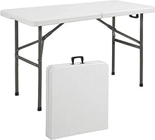 CASTOR Tavolo da Picnic all'aperto Tavolo da Pranzo da Campeggio Pieghevole Portatile, tavoli da Esterno per Picnic, Campo, Spiaggia, Barca, Facile da Pulire, Bianco BBQ Party Table