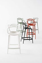 Kartell Masters Stool Sgabello, Tecnopolimero termoplastico Riciclato con Carica Minerale e Trattamento Soft-Touch, Bianco, H. 65