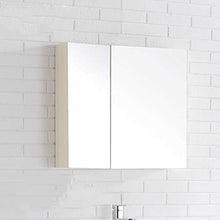 Armadietti a specchio Alluminio dello Spazio degli Specchi Parete Double Door Locker Bagno con LED HD Specchio (Color : Bianca, Size : 60 * 13 * 70cm)