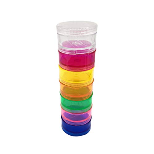 EXCEART 1 Set Settimanale Portapillole 7 Giorni Portapillole Portapillole Staccabile Sigillato Supporto per Medicinali Vitaminici Dispenser per Integratori per Viaggi a Casa All'aperto