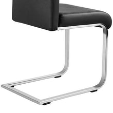 Yaheetech Set 2 Sedie Sala da Pranzo Moderne Imbottite Nere da Salatto Ufficio in Ecopelle e Acciaio Cromato Portata 135 kg