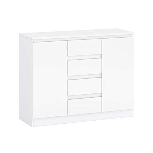GLmeble, Cassettiera multiuso con cassetti e ripiano in laminato massiccio