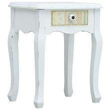 SKM Comodino Bianco 40x30x50,5 cm in Legno