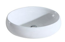 ERIDANUS Serie MALIE-S, Lavabo di Ceramica Bianco Lusso Lavandino Lavello Lavamano Lavabo da Appoggio Tondo Ovale Bacinella Lavandino Lavello per Bagno Casa Bidet Lavabo