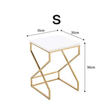 TONG HXF- Tavolino Tavolino Basso Tavolino da Salotto Semplice Vetrina Comodino MDF in Metallo Durevole (Color : White, Size : S)