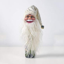 NUOBESTY Copri Bottiglia di Vino di Babbo Natale Copribottiglie di Vino di Natale Copri-Cappello a Cilindro Ornamento di Babbo Natale per Decorazioni Natalizie (Argento E Dorato)