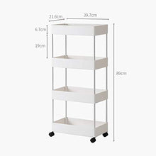 &ripiano di stoccaggio Scaffale mobile della cucina dello scaffale del bagno multifunzionale del carrello della scaffalatura di stoccaggio a 4 strati multifunzionale della famiglia con la ruota Scaffa