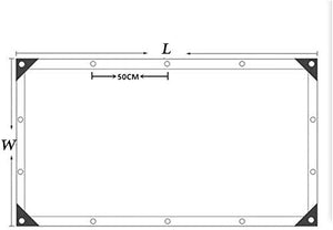 GONGSI Tarpaulin in PVC Impermeabile, Telo Resistente con Occhielli, Foglio di Tela Spessa per Tenda da Tenda da Tenda da Esterno da Patio da Esterno, 50 Dimensioni (Colore : Clear, Size : 1.6x9m)