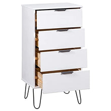 vidaXL Cassettiera Grigia 76,5x39,5x90,3 cm in Legno Massello di Pino