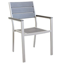 Milani Home s.r.l.s. Set Tavolo Giardino Rettangolare Allungabile 180/240 X 100 con 6 Poltrone in Alluminio Tortora da Esterno