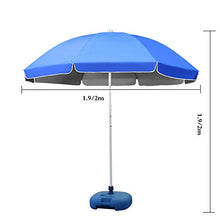 ombrellone 2,2/2,4 M, Regolazione in Altezza, Ombrello Tropicale Hawaii, Ombrello Impermeabile da Esterno, Doppio Nastro Argentato, Telaio Antivento, Rotondo, Domestico, Retrattile/Cinque Colo