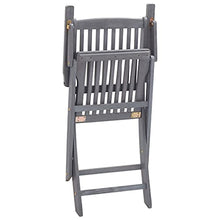 vidaXL Sedie da Giardino Pieghevoli 4pz con Cuscini in Massello Acacia