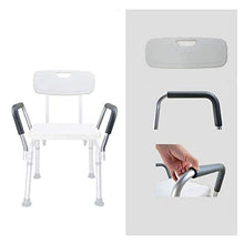 WEIJINGRIHUA Sedia da Doccia per Anziani Sgabello da Bagno Regolabile in Altezza con Braccia e sgabelli di Sicurezza dello Schienale per Il Bagno Guida per la Mobilità disabili (Color : Blue)