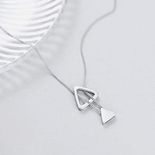 Baoxiaohed Collana in Argento Sterling, Collana Triangolo Geometrica Personalizzata in Stile Sterling Silver Style, Adatta per La Festa della Mamma, Regali di Anniversario E Regali di Compleanno