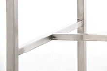 CLP Sgabello Alto Bar Freeport In Similpelle I Sedia Sgabello Design Bancone Imbottito In Acciaio Inox Alt. 76 CM, Colore:bianco