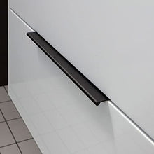 Kiamami Valentina Mobile Bagno SOSPESO 120CM Bianco Lucido con Maniglia Nero Opaco | Parigi