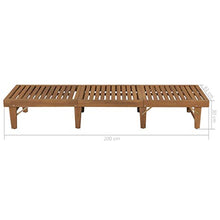 Tidyard Lettino Prendisole Pieghevole in Legno Massello di Acacia, Sedie a Sdraio da Giardino, Lettino da Esterno, Lettino Prendisole 200 x 61 x 30/86 cm