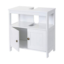 Mendler Arredo Bagno Mobile sottolavabo HWC-B63 MDF Verniciato 30x60x60cm Bianco