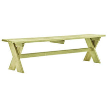 BIGTO Panca da giardino 170 cm in legno di pino impregnato, 170 x 36 x 44 cm (L x P x A)