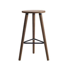 TGhosts Sgabello da Bar retrò in Legno massello Sgabello da Bar Alto Triangolo Rotondo Struttura in Ferro Marrone Sedia da Cucina Bar Arredamento mobili da appoggio