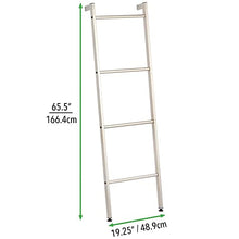 mDesign Elegante Scala a pioli da appoggio per Il Bagno – Moderno Porta Asciugamani Bagno in Metallo con 4 Ripiani – Porta salviette Bagno per Asciugamani, Vestiti o giornali – Beige