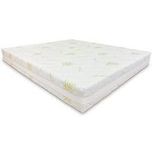 Baldiflex Emporio Fodera per Materasso Matrimoniale in Aloe Vera, Coprimaterasso, con Fascia Traspirante, Sfoderabile con Zip, Atossica, Misura 160x190x20 cm