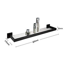 JKCKHA Northern Europe. Bella Moderna in Acciaio Inossidabile Vetro Nero rettangolari Accessori Bagno/Bagno Rack Multifunzionale Modern Bathroom Rack Multifunzione